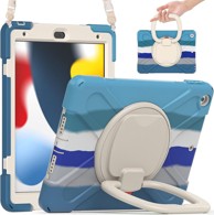 NIKCORP Zaštitna maska za Samsung Galaxy Tab A 8,0" s rotirajućim stalkom i naramenicom trostruka zaštita, plava